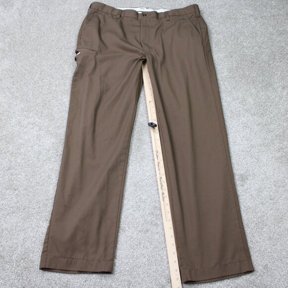 WearGuard UPS Work Pants Men 38x32 Brown Flat Front Utility Cargo Uniform Chinos - Picture 3 of 13